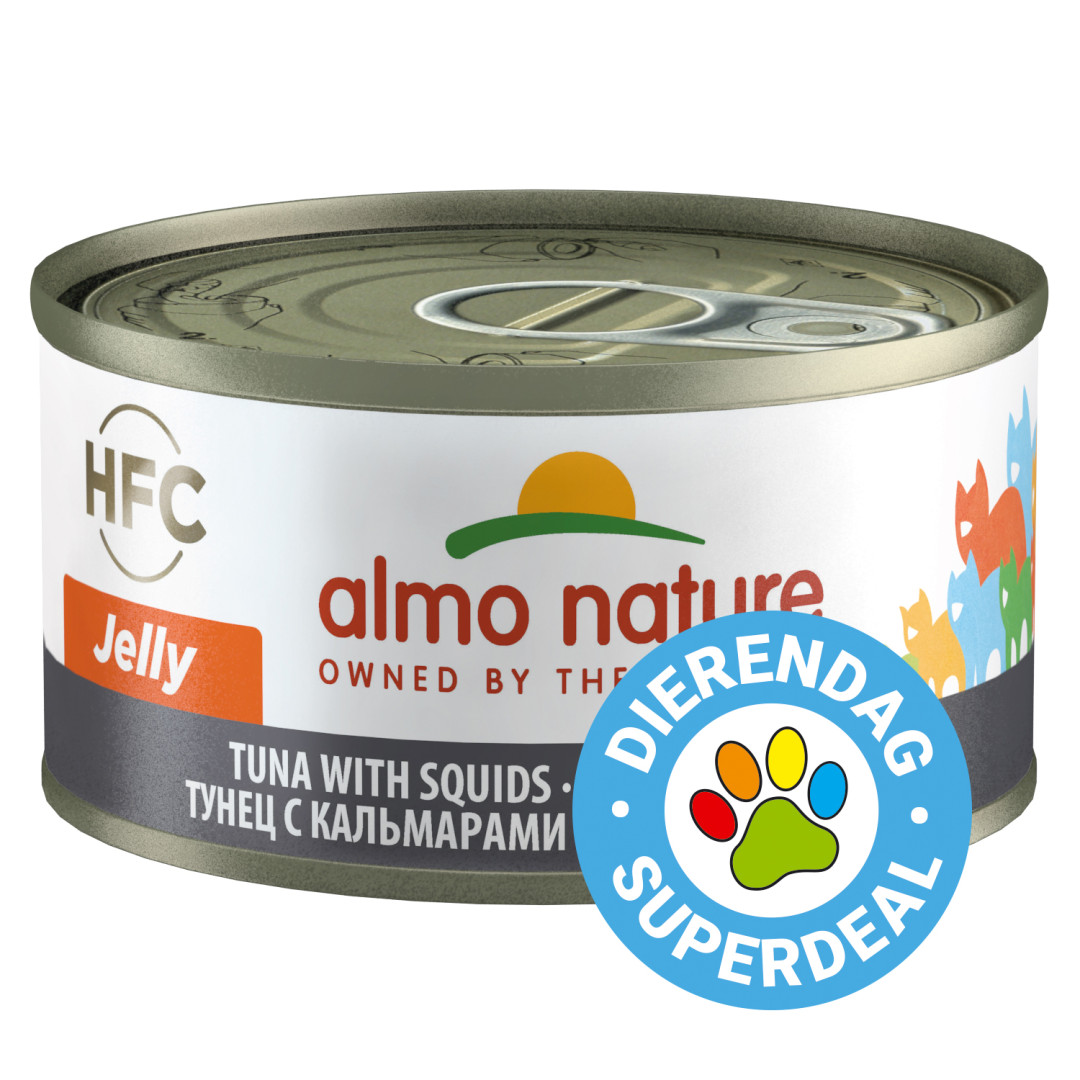 Almo Nature kattenvoer HFC Jelly tonijn en inktvis 70 gr